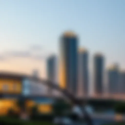 Modern Architecture of Dubai Dubai skyline view showcasing modern architecture