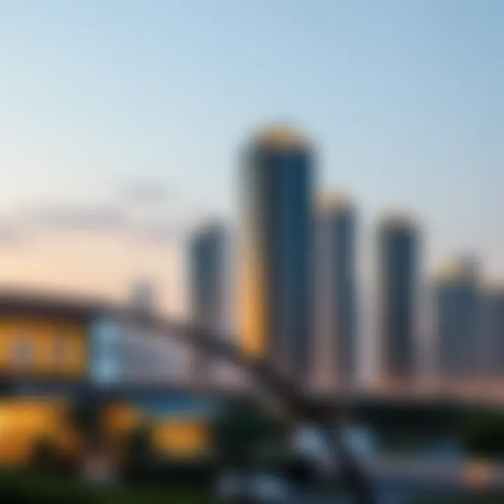 Modern Architecture of Dubai Dubai skyline view showcasing modern architecture