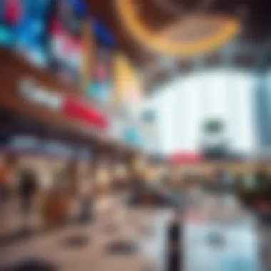 A panoramic view of the bustling commercial spaces within Al Fattan Plaza