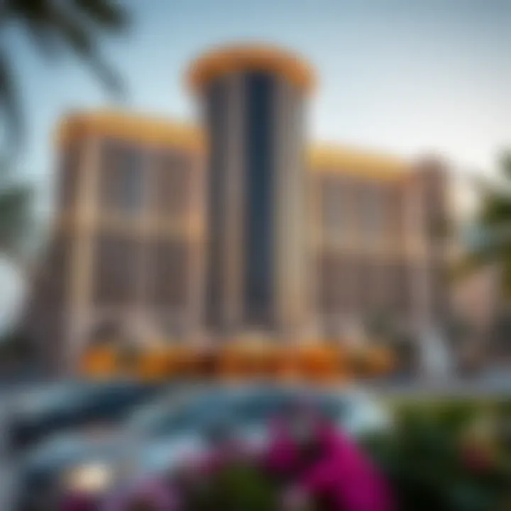 Breathtaking exterior view of Al Fattan Plaza showcasing its unique architectural features