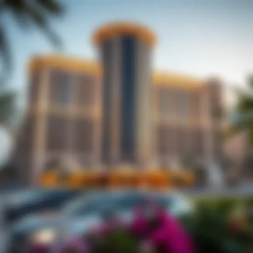 Architectural Elegance of Al Fattan Plaza Breathtaking exterior view of Al Fattan Plaza showcasing its unique architectural features