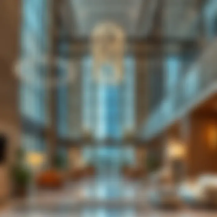 Detailed interior shot highlighting the modern design elements of Al Fattan Plaza