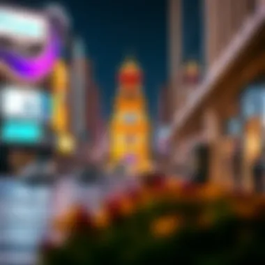 Vibrant commercial district in Al Maktoum City