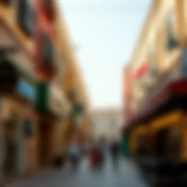 Vibrant Street Life in Al Murar Deira Vibrant street life in Al Murar Deira with shops and cafes