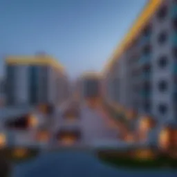 Modern apartment complex in Al Muwaijai