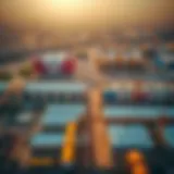 Aerial view of Al Qusais Industrial Area 2 showcasing its infrastructure