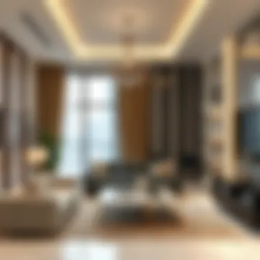 Interior Elegance in برج الشاطئ 2 Luxurious interior design of a برج الشاطئ 2 apartment