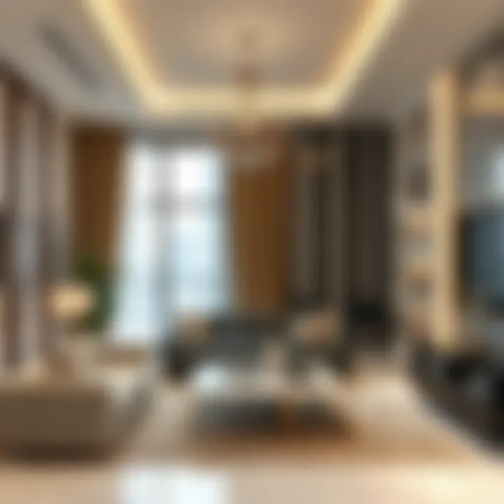 Interior Elegance in برج الشاطئ 2 Luxurious interior design of a برج الشاطئ 2 apartment