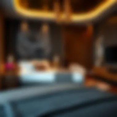 Interior features of a high-end studio apartment
