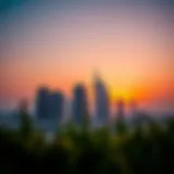 Anwa Omniyat: A Sunset Skyline View Stunning skyline view of Anwa Omniyat at sunset