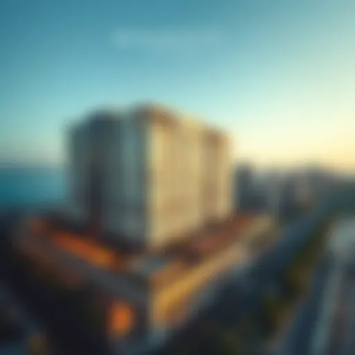 Aerial Perspective of Binghatti Horizons Aerial view of Binghatti Horizons showcasing architectural design