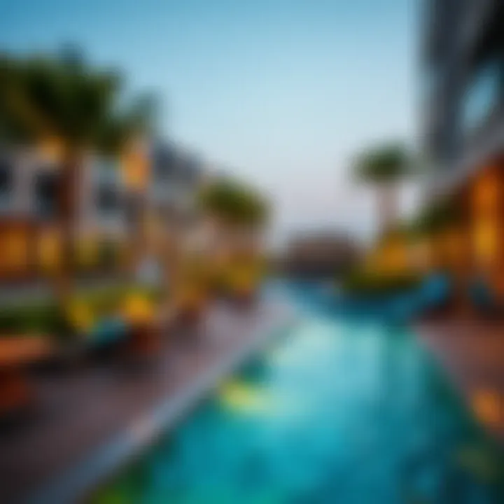 Community Amenities Enhancing Lifestyle at Binghatti Horizons Community amenities at Binghatti Horizons exemplifying urban living