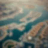 Aerial view showcasing Deira Island's strategic position in Dubai