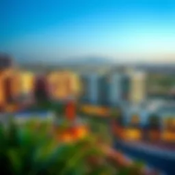 A panoramic view of Dubai Villanova showcasing its modern architecture and lush landscapes