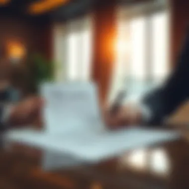 Rental agreement being signed