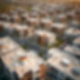 Aerial view of Al Ghadeer community showcasing modern architecture.