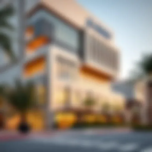 Modern Architectural Design of Al Khaleej Center BLS Exterior view of Al Khaleej Center BLS showcasing modern architecture