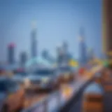 Dubai Skyline in Winter Stunning skyline of Dubai during winter season