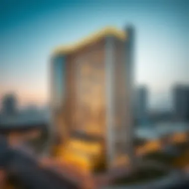 Striking Architecture of Al Haseen Residences Aerial view of Al Haseen Residences showcasing its unique architecture