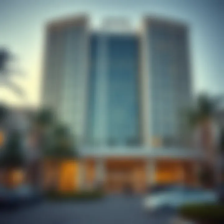 Exterior Architecture of Al Karama Business Center Exterior shot of Al Karama Business Center highlighting its architecture