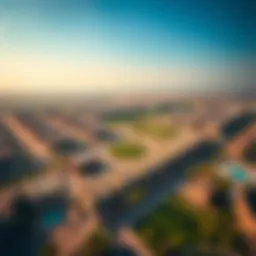 Aerial view of المرابع العربية community showcasing residential areas