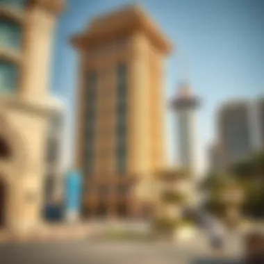 Historical Development of Al Masaood Tower Historical image depicting the development of Al Masaood Tower