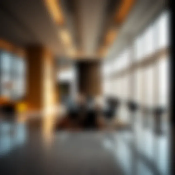 Modern Office Spaces in Al Masaood Tower Interior shot of Al Masaood Tower showcasing modern office spaces