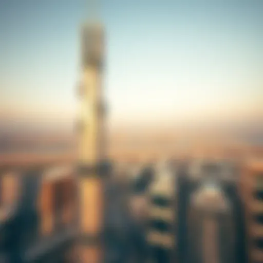 Aerial View of Al Meraikhi Tower Aerial view of Al Meraikhi Tower showcasing its distinctive architecture