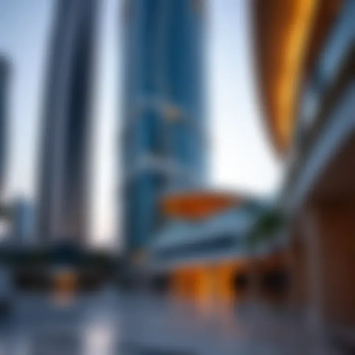 Architectural details showcasing the design of Al Owais Business Tower