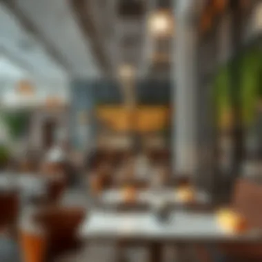 Trendy Cafe in Al Quoz Interior of a stylish cafe in Al Quoz highlighting local lifestyle amenities