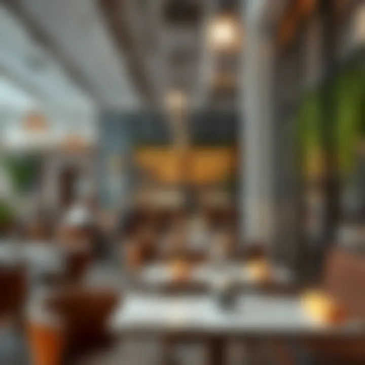 Trendy Cafe in Al Quoz Interior of a stylish cafe in Al Quoz highlighting local lifestyle amenities