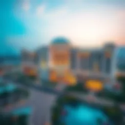 Aerial view of Al Raha Gardens Plaza showcasing its architectural beauty