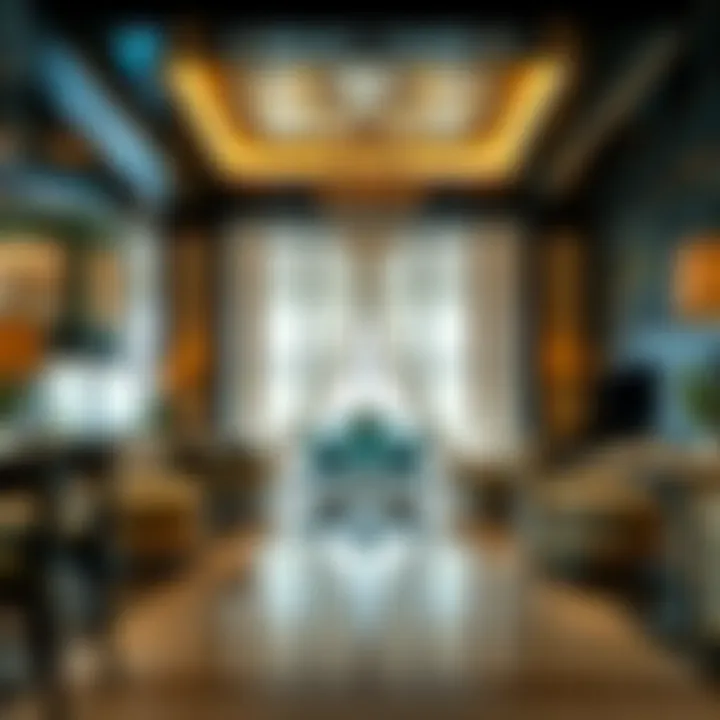 Elegant interior of Al Safadi restaurant showcasing contemporary design