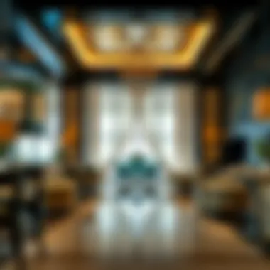 The Contemporary Elegance of Al Safadi Elegant interior of Al Safadi restaurant showcasing contemporary design