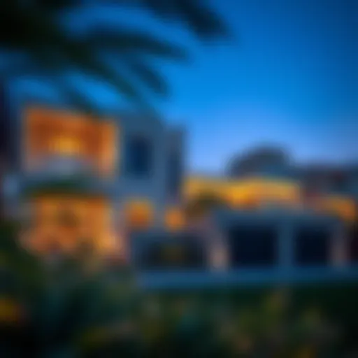 Luxurious exterior view of Al Sarfa Villas showcasing modern architecture