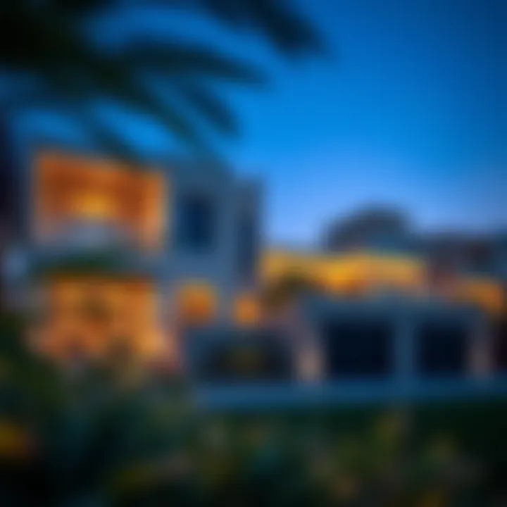 Luxurious exterior view of Al Sarfa Villas showcasing modern architecture
