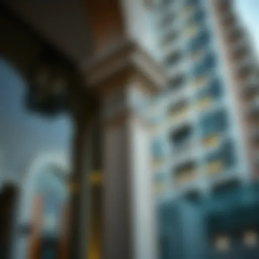 Architectural detail of Al Wafra Square Building