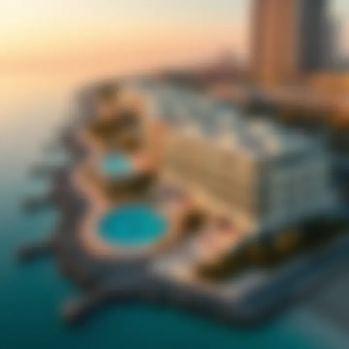 Aerial View of Azizi Riviera Beachfront Aerial view of Azizi Riviera Beachfront showcasing its architectural elegance