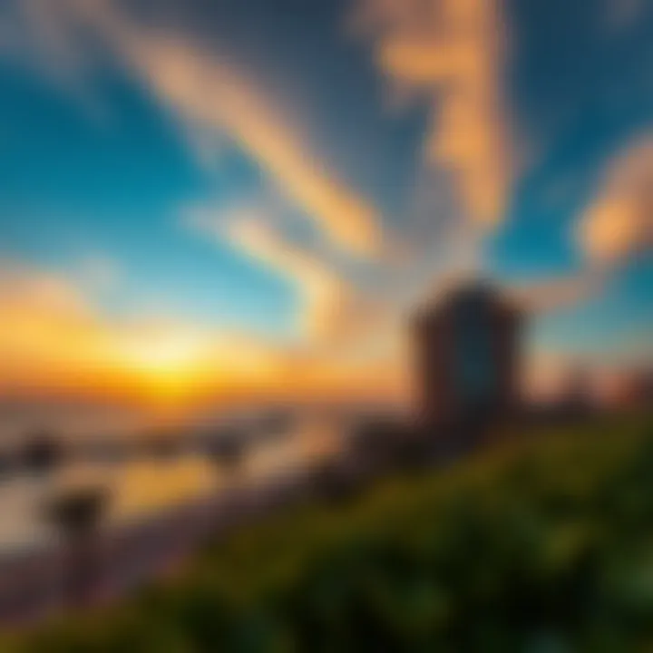 Sunset View from Azizi Riviera Beachfront Stunning sunset view from Azizi Riviera Beachfront