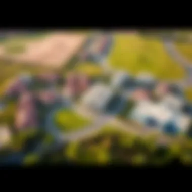 Aerial view of Badr Al Khawaneej showcasing its residential layout and greenery