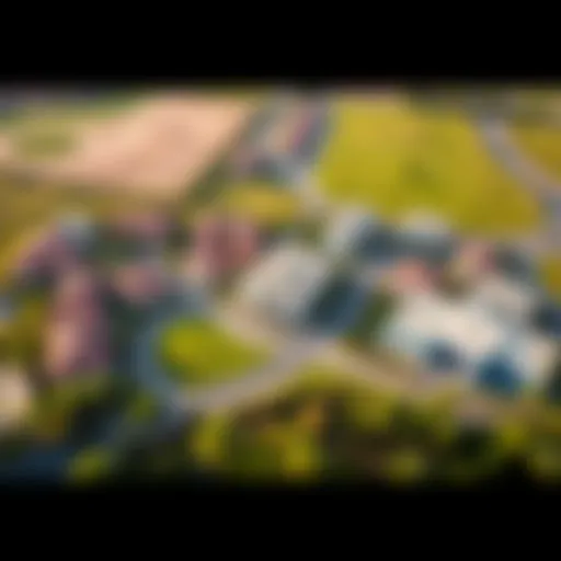 Aerial View of Badr Al Khawaneej Aerial view of Badr Al Khawaneej showcasing its residential layout and greenery