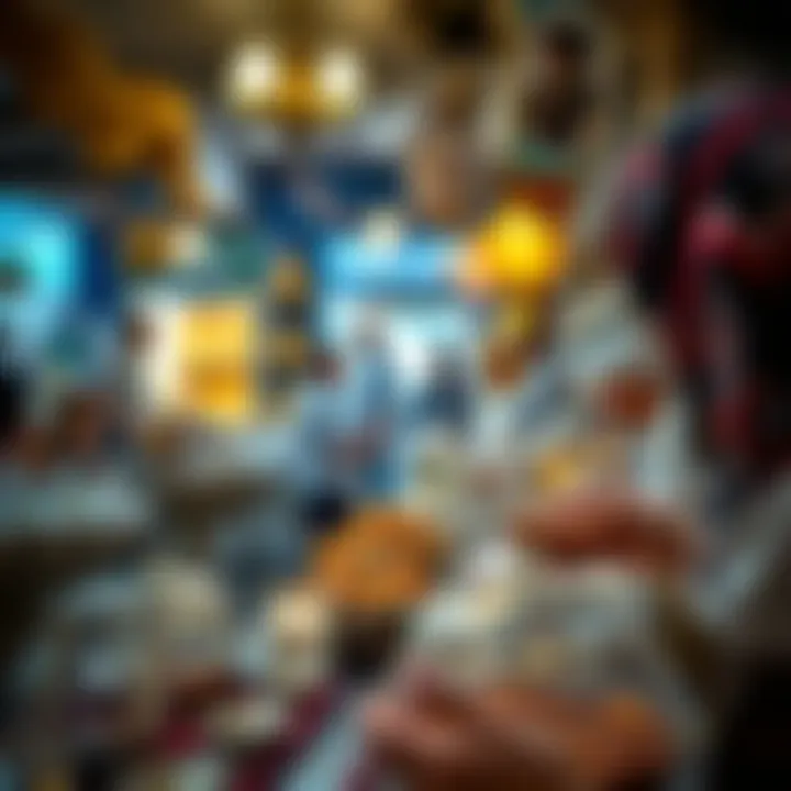 Savoring the Flavors of Middle Eastern Delights Traditional Middle Eastern cuisine displayed in a local restaurant within Meena Bazaar