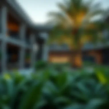 Architectural features of Dubai Garden showcasing sustainability