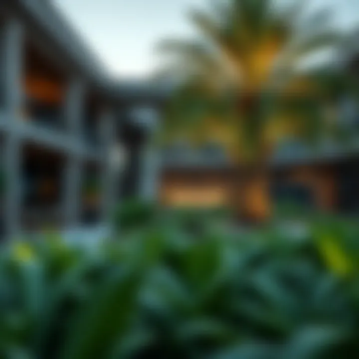 Architectural features of Dubai Garden showcasing sustainability