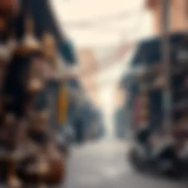 Serene Local Market of Cultural Artifacts A serene local market filled with diverse cultural artifacts and goods