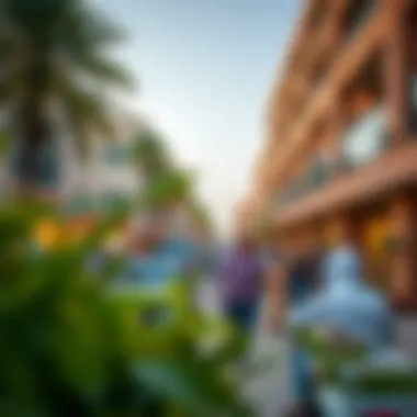 Vibrant Community in Al Satwa Vibrant community atmosphere surrounding Eden House