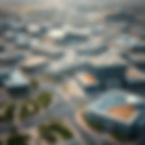 Aerial view of Faya Business Park showcasing its modern architecture