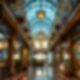 Interior view of the Karama Centre showcasing vibrant shops