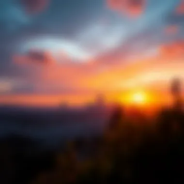 Kawaneej Skyline Sunset Breathtaking view of Kawaneej's skyline at sunset