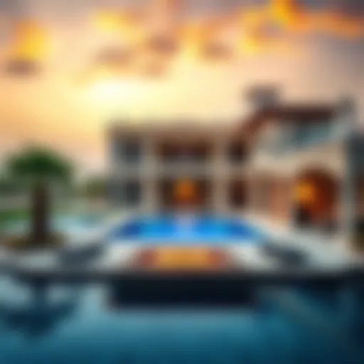 Luxurious Villa in Dubai Stunning view of a luxury villa in Dubai